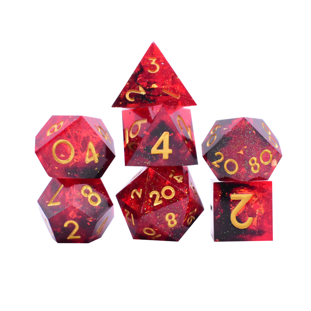 Sharp Edge Dice (Red and Black)