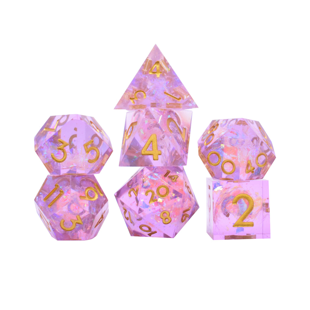 Sharp Edge Dice (Pink and Blue)