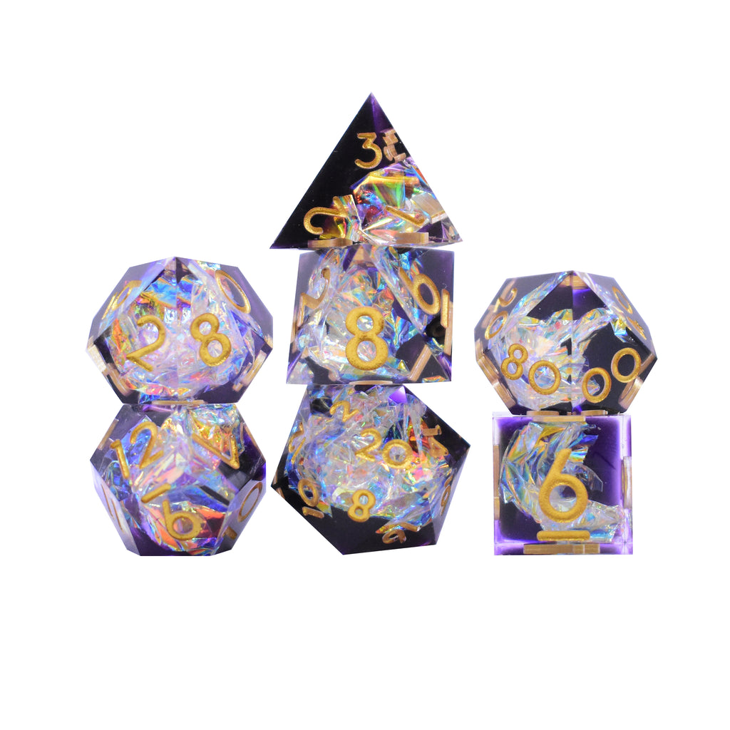 Sharp Edge Dice (Purple Blue Clear)