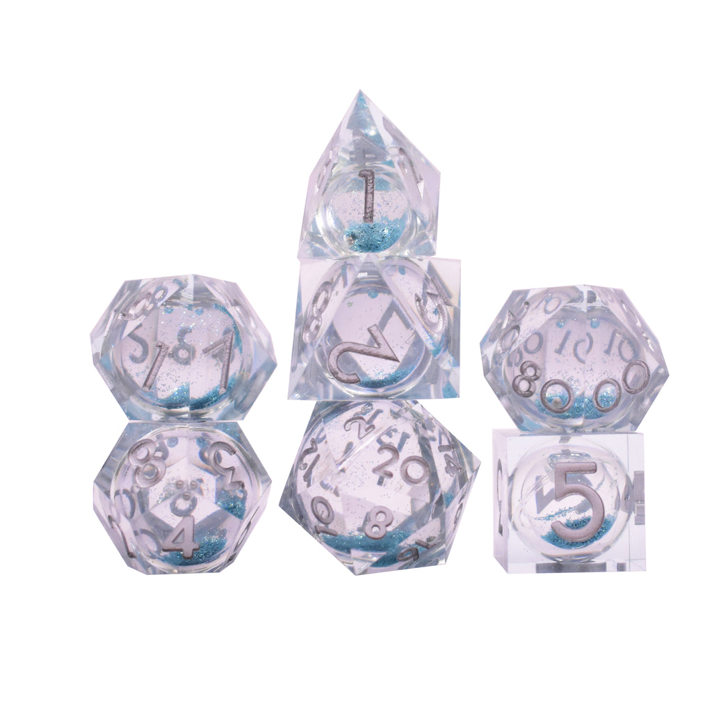 Liquid Core Sharp Edge Dice (Turquoise)